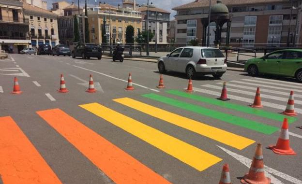 Pasos cebras arcoiris